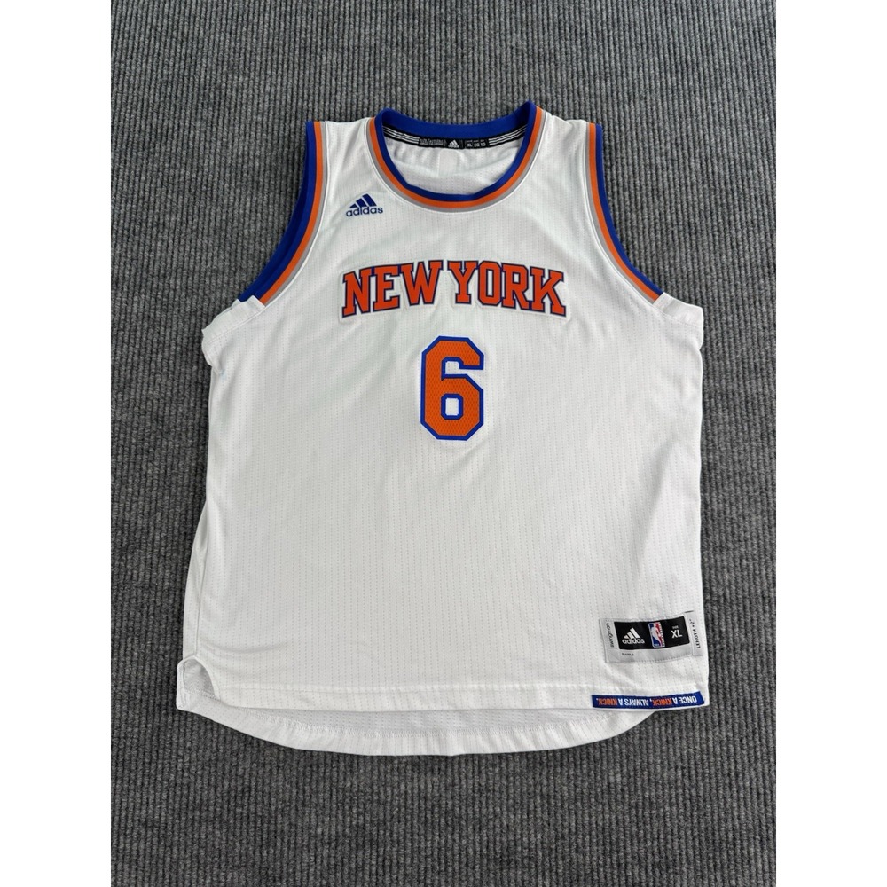 Kristaps Porzingis Jersey Boys Extra Large Blue Orange Adidas New York Knicks
